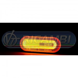 FANALINO INGOMBRO STRISCIA A LED A ELLISSE C/STAFFA ARANCIO